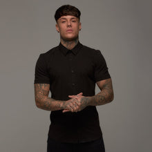 Load image into Gallery viewer, Father Sons Super Slim Luxe Ultra Stretch Classic Black Short Sleeve - FS227