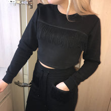 Load image into Gallery viewer, Caggie Fringing Detailed High Waisted Trouser - CT081