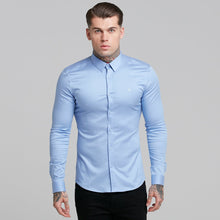Load image into Gallery viewer, Father Sons Super Slim Luxe Ultra Stretch Cornflower Blue Long Sleeve - FS385
