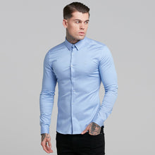 Load image into Gallery viewer, Father Sons Super Slim Luxe Ultra Stretch Cornflower Blue Long Sleeve - FS385