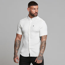 Load image into Gallery viewer, Father Sons Super Slim Stretch Ribbed Cream Short Sleeve - FS406