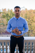 Load image into Gallery viewer, Father Sons Super Slim Luxe Ultra Stretch Cornflower Blue Long Sleeve - FS385