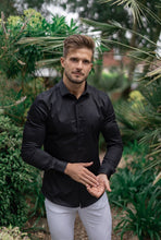 Load image into Gallery viewer, Father Sons Slim Sateen Classic Black Long Sleeve - FS545