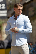 Load image into Gallery viewer, Father Sons Super Slim Stretch Classic Oxford Light Blue - FS306