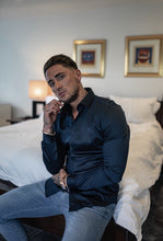 Load image into Gallery viewer, Father Sons Slim Sateen Classic Navy Long Sleeve - FS547