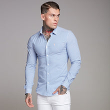 Load image into Gallery viewer, Father Sons Super Slim Stretch Navy & White Stripe (Pink Emblem) - FS112P