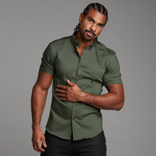Load image into Gallery viewer, Father Sons Super Slim Stretch Khaki Denim Short Sleeve - FS203
