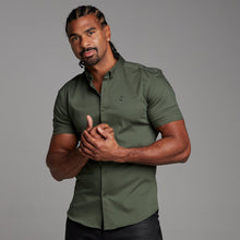 Load image into Gallery viewer, Father Sons Super Slim Stretch Khaki Denim Short Sleeve - FS203
