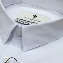 Load image into Gallery viewer, Father Sons Super Slim Stretch Classic White Short Sleeve - FS126
