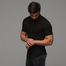 Load image into Gallery viewer, Father Sons Super Slim Luxe Ultra Stretch Classic Black Short Sleeve -  FS227
