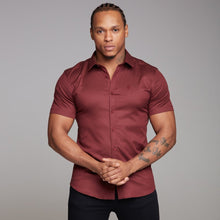 Load image into Gallery viewer, Father Sons Super Slim Luxe Ultra Stretch Classic Burgundy Short Sleeve -  FS336
