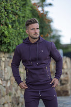 Load image into Gallery viewer, Father Sons Plum / Purple &amp; Gold Overhead Hoodie Top with Zipped Pockets - FSH485 (PRE ORDER / DISPATCH DATE 31ST AUGUST)
