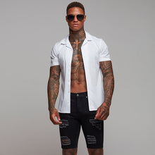Load image into Gallery viewer, Father Sons Super Slim Stretch Revere Classic White Short Sleeve - FS403
