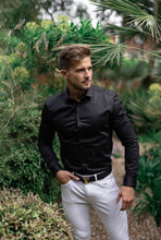 Load image into Gallery viewer, Father Sons Slim Sateen Classic Black Long Sleeve - FS545
