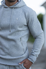 Load image into Gallery viewer, Father Sons Light Grey &amp; Silver Overhead Hoodie Top with Zipped Pockets - FSH473
