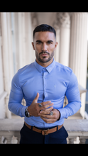 Load image into Gallery viewer, Father Sons Super Slim Luxe Ultra Stretch Cornflower Blue Long Sleeve -  FS385
