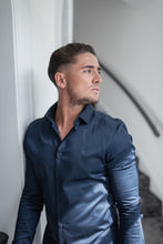 Load image into Gallery viewer, Father Sons Slim Sateen Classic Navy Long Sleeve - FS547
